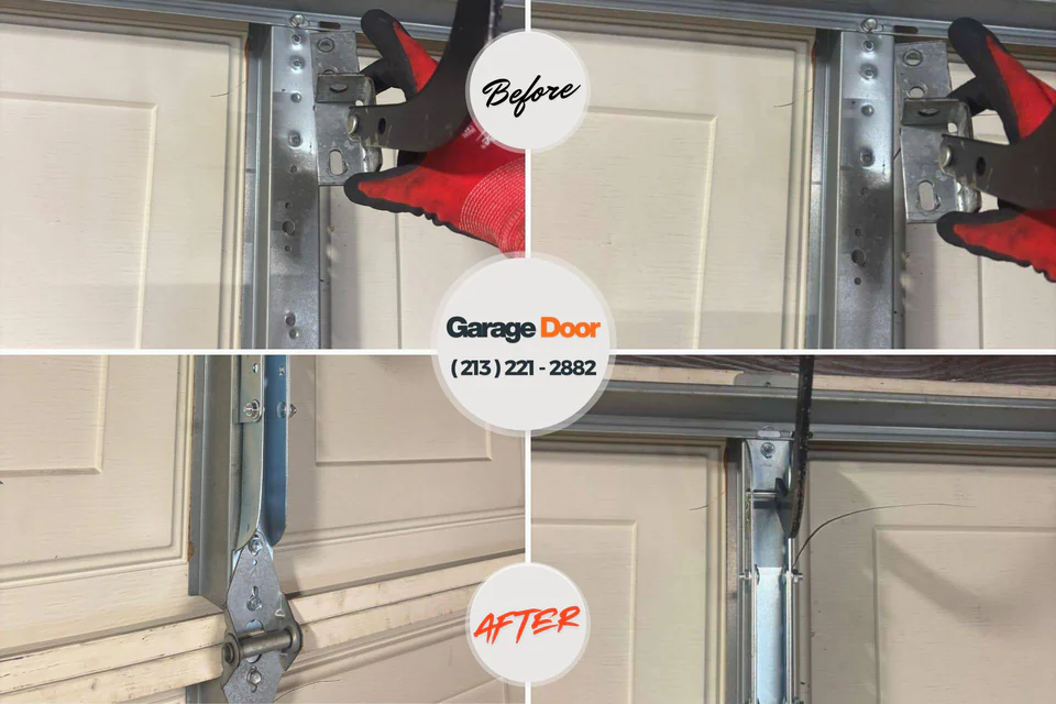 Before and after: garage door company Montegut, LA